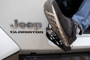 Jeep Gladiator JT Foot Pegs - Fishbone Offroad - Textured Powder Coat - Black - `20-`27 Jeep Gladiator JT Foot Pegs - Fishbone Offroad - Textured Powder Coat - Black - `20-`27